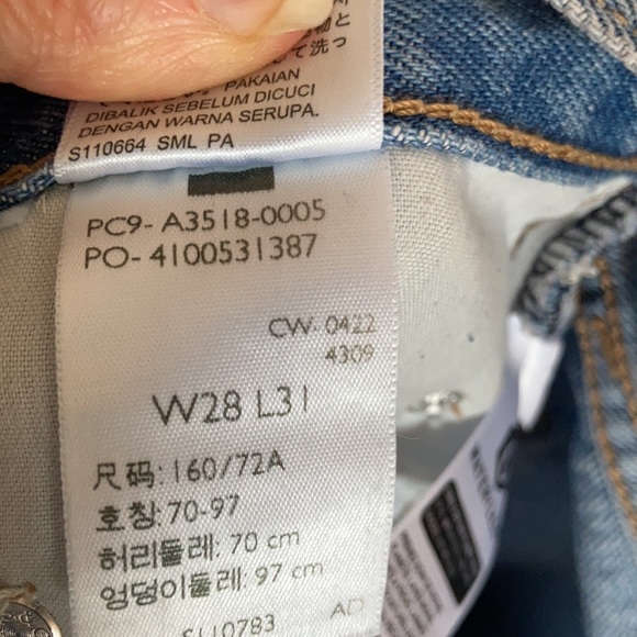 Relisted Levi’s 94’ baggy jean distressed midrise straight leg jean denim 28 - Picture 17 of 17